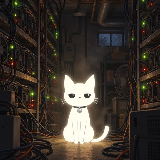 Eyes screwed half shut and panting with a sweat drop at his temple, he sits in a cramped basement between racks of humming computer boards and spinning fans.