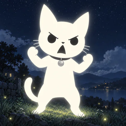 He stands on the hillside yelling, eyes wide and furious with the brows driven down, both front paws raised and clenched.